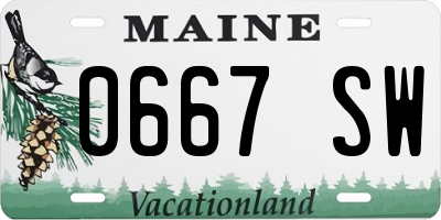 ME license plate 0667SW
