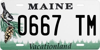 ME license plate 0667TM