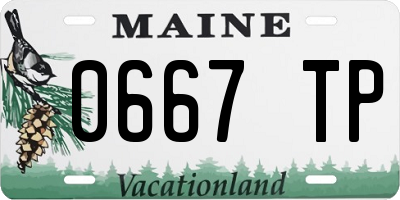 ME license plate 0667TP