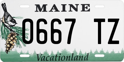 ME license plate 0667TZ