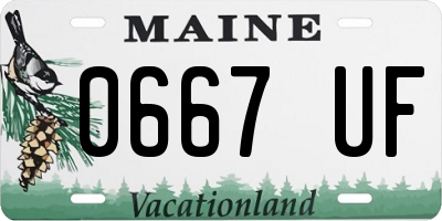 ME license plate 0667UF