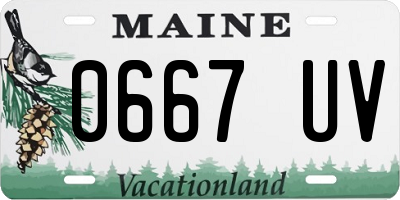 ME license plate 0667UV