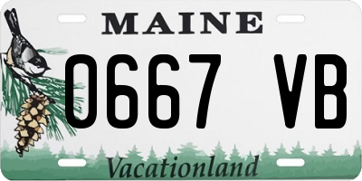 ME license plate 0667VB