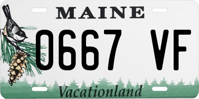 ME license plate 0667VF