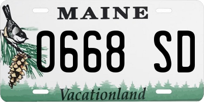 ME license plate 0668SD