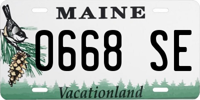 ME license plate 0668SE