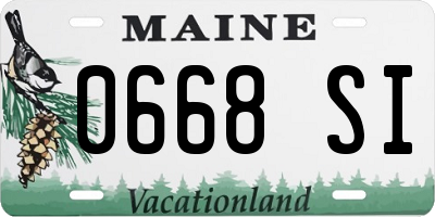 ME license plate 0668SI