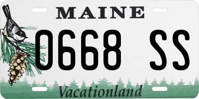 ME license plate 0668SS