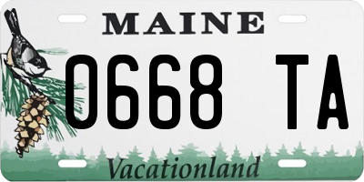 ME license plate 0668TA