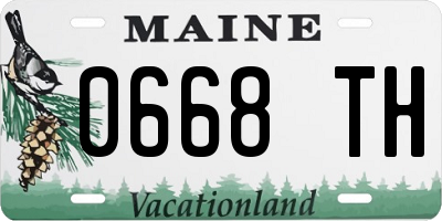 ME license plate 0668TH