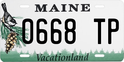 ME license plate 0668TP