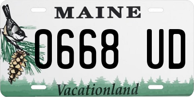 ME license plate 0668UD