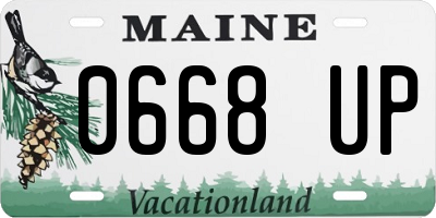ME license plate 0668UP
