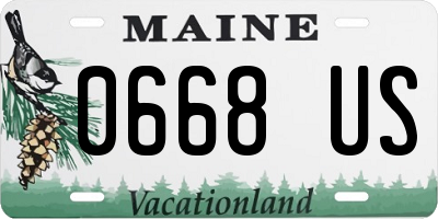 ME license plate 0668US