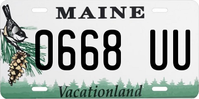 ME license plate 0668UU