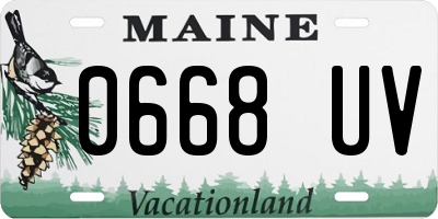 ME license plate 0668UV