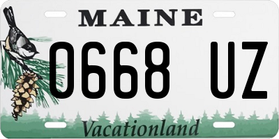 ME license plate 0668UZ