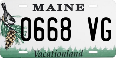 ME license plate 0668VG