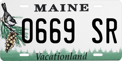 ME license plate 0669SR