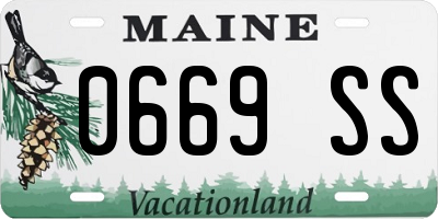 ME license plate 0669SS