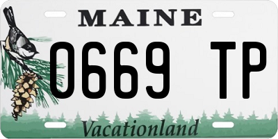 ME license plate 0669TP