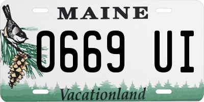 ME license plate 0669UI