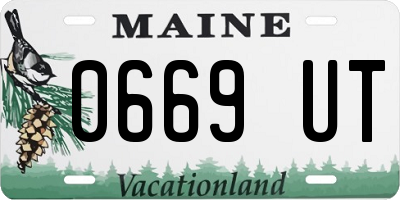 ME license plate 0669UT