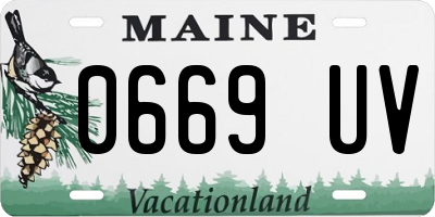 ME license plate 0669UV