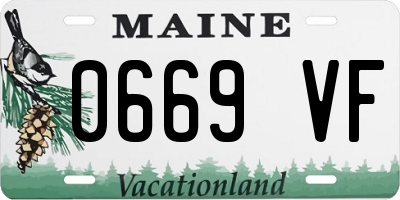 ME license plate 0669VF
