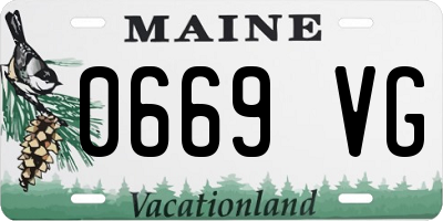 ME license plate 0669VG