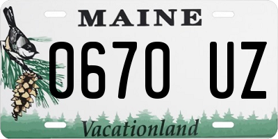 ME license plate 0670UZ