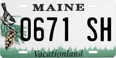 ME license plate 0671SH