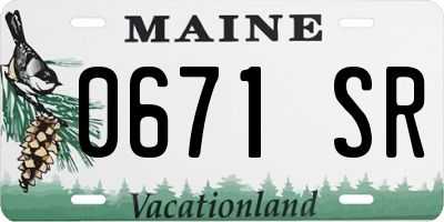 ME license plate 0671SR