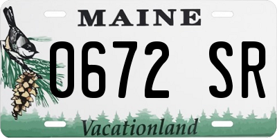 ME license plate 0672SR