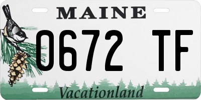 ME license plate 0672TF