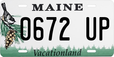ME license plate 0672UP
