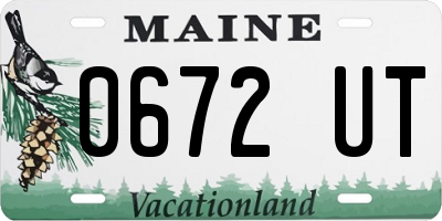 ME license plate 0672UT