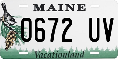 ME license plate 0672UV