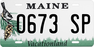 ME license plate 0673SP