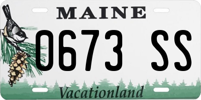 ME license plate 0673SS