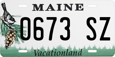 ME license plate 0673SZ