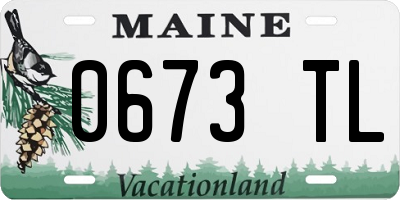 ME license plate 0673TL