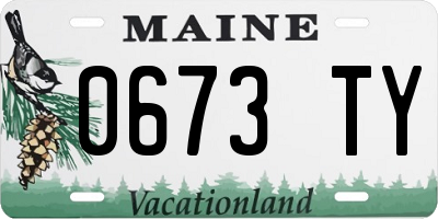 ME license plate 0673TY