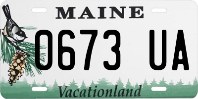 ME license plate 0673UA