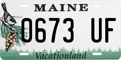 ME license plate 0673UF