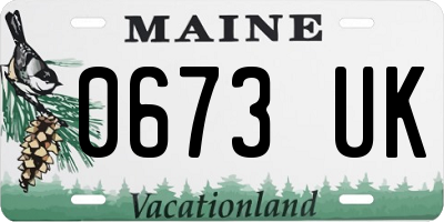 ME license plate 0673UK