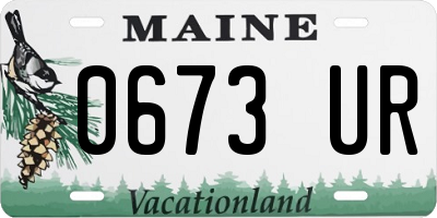 ME license plate 0673UR
