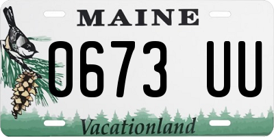 ME license plate 0673UU