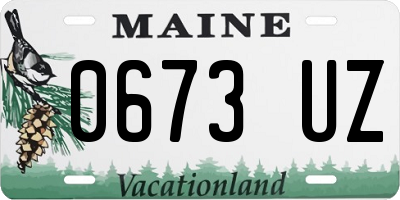 ME license plate 0673UZ