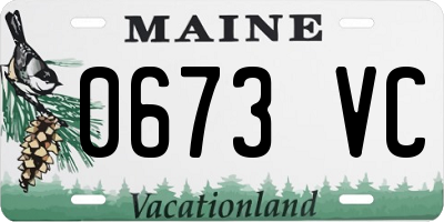 ME license plate 0673VC